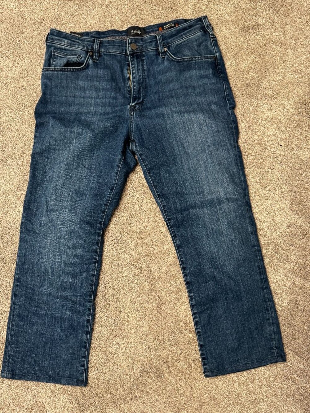 34 Heritage Men's Jeans 38x32 Blue Premium Stretch Tencel Blend
